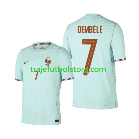 Camiseta 2ª Francia Ousmane Dembele 7 Hombre Copa Mundial 2026 Manga Corta
