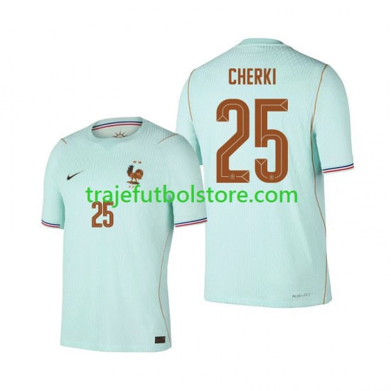 Camiseta 2ª Francia Rayan Cherki 25 Hombre Copa Mundial 2026 Manga Corta