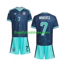 Camiseta 2ª Alemania Kai Havertz 7 Niño Copa Mundial 2026 Manga Corta