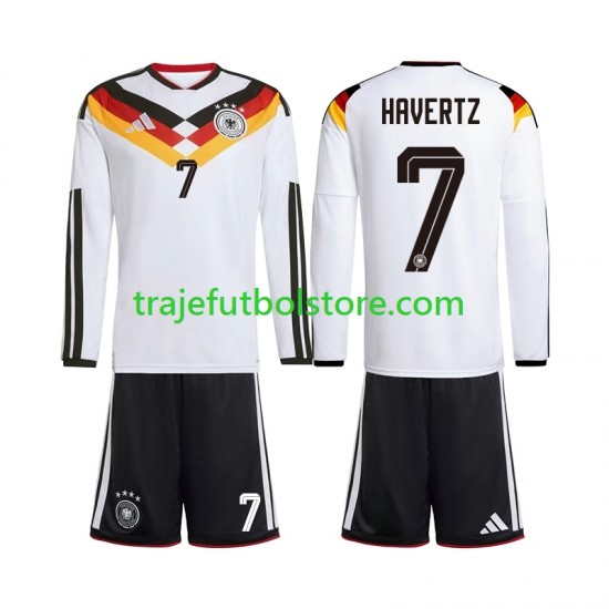 Camiseta 1ª Alemania Kai Havertz 7 Niño Copa Mundial 2026 ML