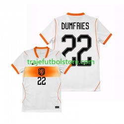 Camiseta 2ª Países Bajos Denzel Dumfries 22 Hombre Copa Mundial 2026 Manga Corta