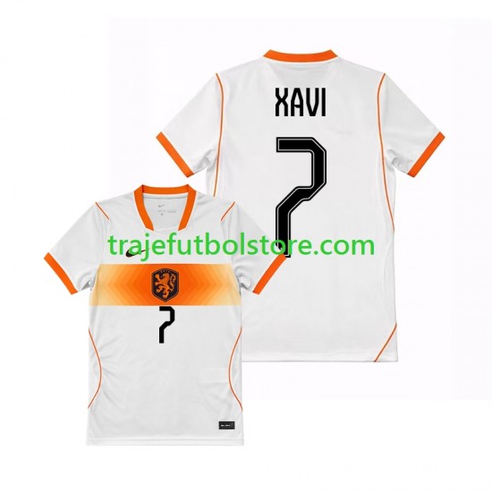 Camiseta 2ª Países Bajos Xavi Simons 7 Hombre Copa Mundial 2026 Manga Corta