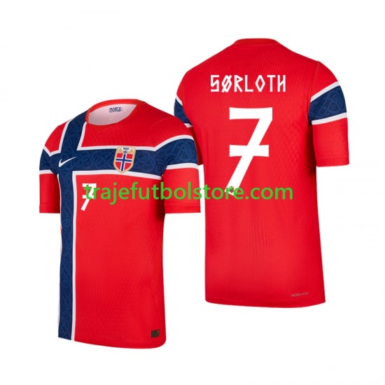 Camiseta 1ª Noruega Alexander Sorloth 7 Hombre Copa Mundial 2026 Manga Corta