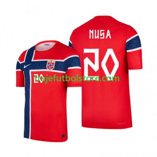 Camiseta 1ª Noruega Antonio Nusa 20 Hombre Copa Mundial 2026 Manga Corta