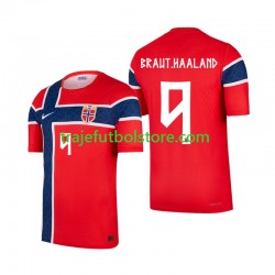 Camiseta 1ª Noruega Erling Haaland 9 Hombre Copa Mundial 2026 Manga Corta