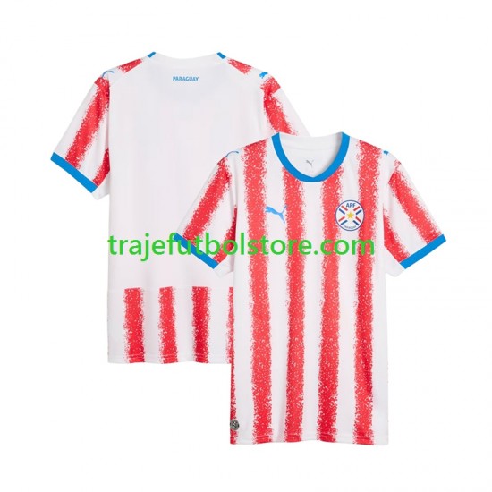 Camiseta 1ª Paraguay Hombre Copa Mundial 2026 Manga Corta