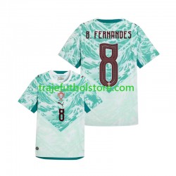 Camiseta 2ª Portugal Bruno Fernandes 8 Hombre Copa Mundial 2026 Manga Corta