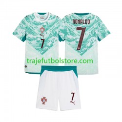 Camiseta 2ª Portugal Cristiano Ronaldo 7 Niño 2026 2027 Manga Corta
