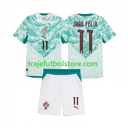 Camiseta 2ª Portugal Joao Felix 11 Niño 2026 2027 Manga Corta