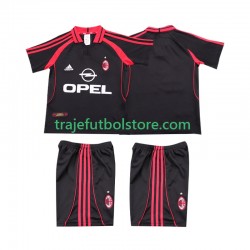 Camiseta 3ª AC Milan 2000 2001 Retro Niño Manga Corta