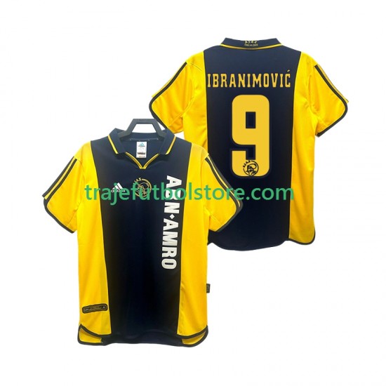 Camiseta 2ª AFC Ajax IBRANIMOVIC 9 2000 2001 Retro Hombre Manga Corta