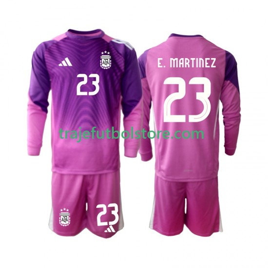 Camiseta 1ª Argentina Emiliano Martinez 23 Portero Niño 2025 ML