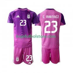 Camiseta 1ª Argentina Emiliano Martinez 23 Portero Niño 2025 Manga Corta