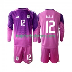 Camiseta 1ª Argentina Geronimo Rulli 12 Portero Niño 2025 ML