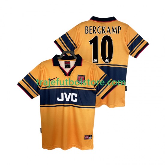 Camiseta 2ª Arsenal BERGKAMP10 1997 Retro Hombre 1999 Manga Corta