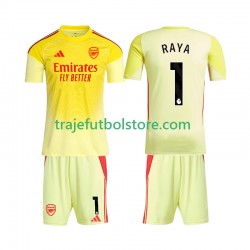 Camiseta 1ª Arsenal Raya 1 Portero Niño 2025-2026 Manga Corta
