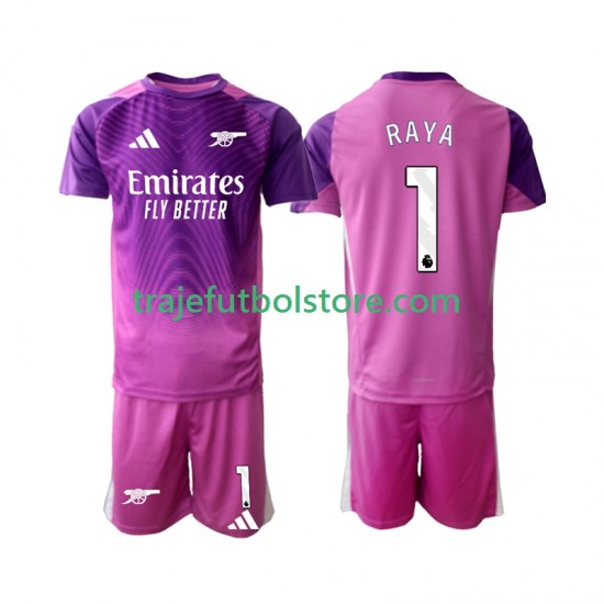 Camiseta 3ª Arsenal Raya 1 Portero Niño 2025-2026 Manga Corta