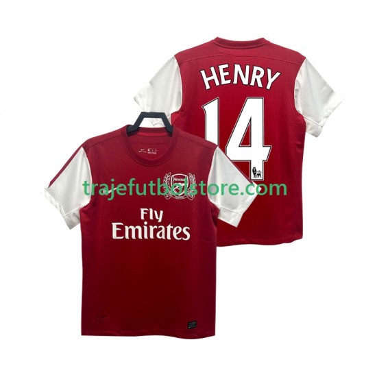 Camiseta 1ª Arsenal HENRY 14 2012 Retro Hombre 2011 Manga Corta