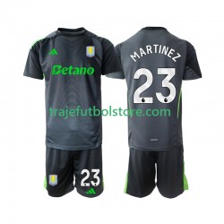 Camiseta 1ª Aston Villa Emiliano Martinez 23 Portero Niño 2025-2026 Manga Corta