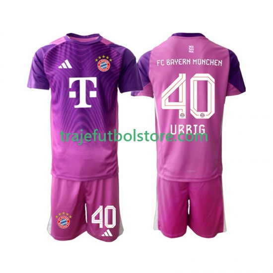 Camiseta 4ª Bayern de Múnich Jonas Urbig 40 Portero Niño 2025-2026 Manga Corta
