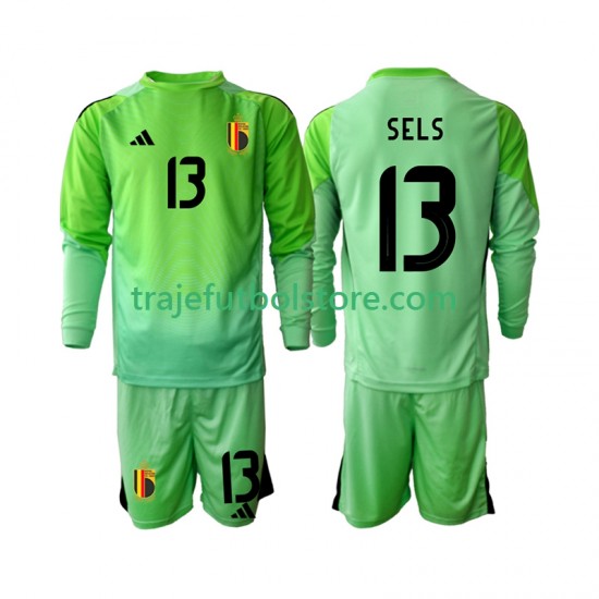 Camiseta 1ª Bélgica Matz Sels 13 Portero Niño 2025 ML