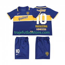 Camiseta 1ª CA Boca Juniors MARADONA 10 1996 1997 Retro Niño Manga Corta