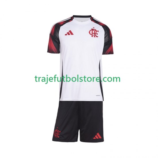 Camiseta 2ª CR Flamengo Niño 2025-2026 Manga Corta