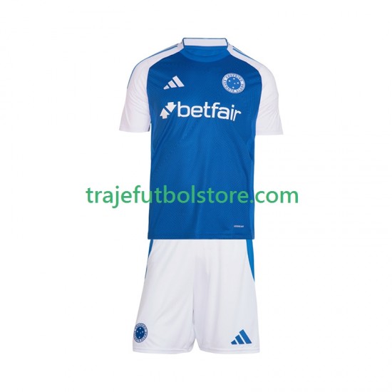 Camiseta 1ª Cruzeiro Niño 2025-2026 Manga Corta