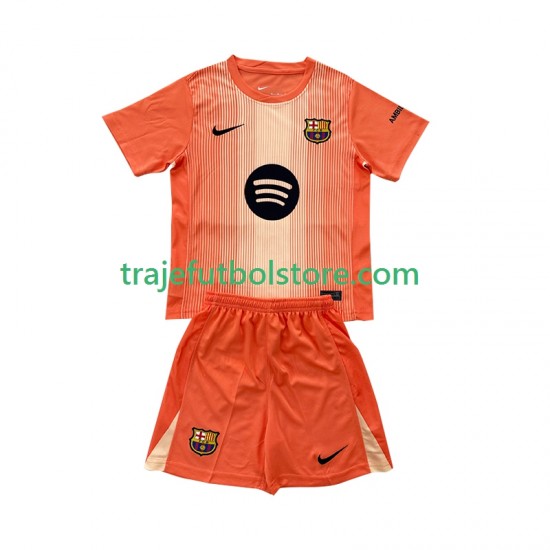 Camiseta 4ª FC Barcelona Portero Niño 2025-2026 Manga Corta