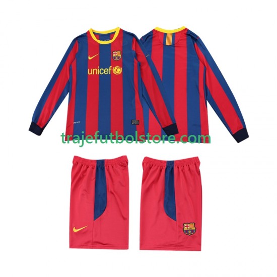 Camiseta 1ª FC Barcelona Retro Niño 2011 2010 ML