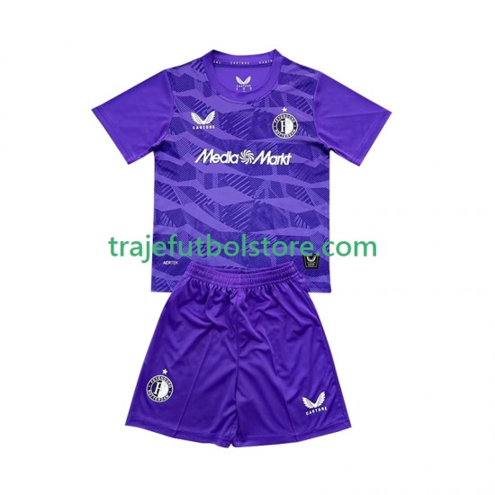 Camiseta 3ª Feyenoord Rotterdam Portero Niño 2025-2026 Manga Corta
