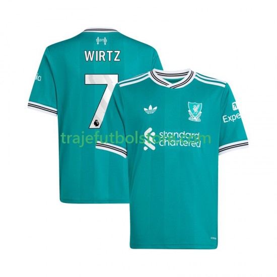 Camiseta 3ª Liverpool Florian Wirtz 7 Hombre 2025-2026 Manga Corta