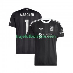 Camiseta 4ª Liverpool Alisson Becker 1 Portero Hombre 2025-2026 Manga Corta
