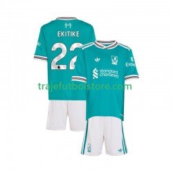 Camiseta 3ª Liverpool Hugo Ekitike 22 Niño 2025-2026 Manga Corta