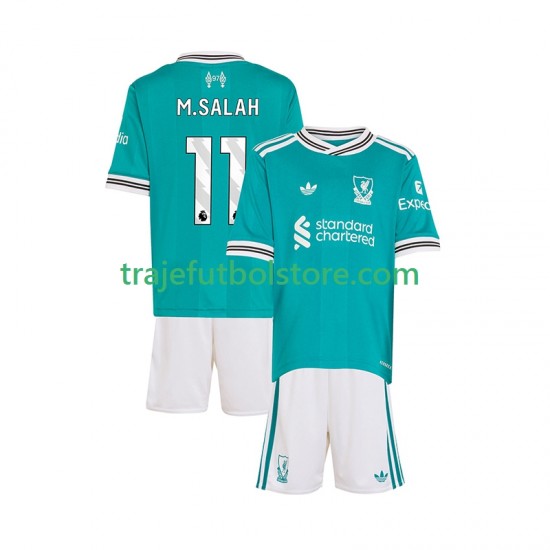 Camiseta 3ª Liverpool Mohamed Salah 11 Niño 2025-2026 Manga Corta