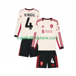 Camiseta 2ª Liverpool Virgil van Dijk 4 Niño 2025-2026 ML