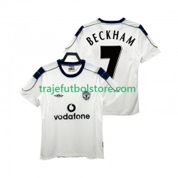 Camiseta 2ª Manchester United BECKHAM 7 2000 2001 Retro Hombre Manga Corta