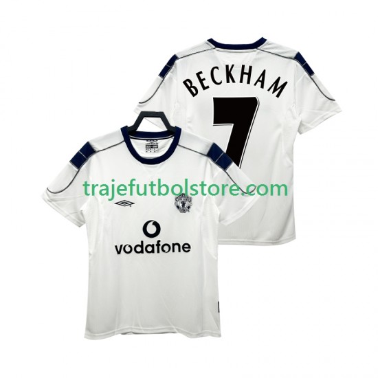 Camiseta 2ª Manchester United BECKHAM 7 2000 2001 Retro Hombre Manga Corta