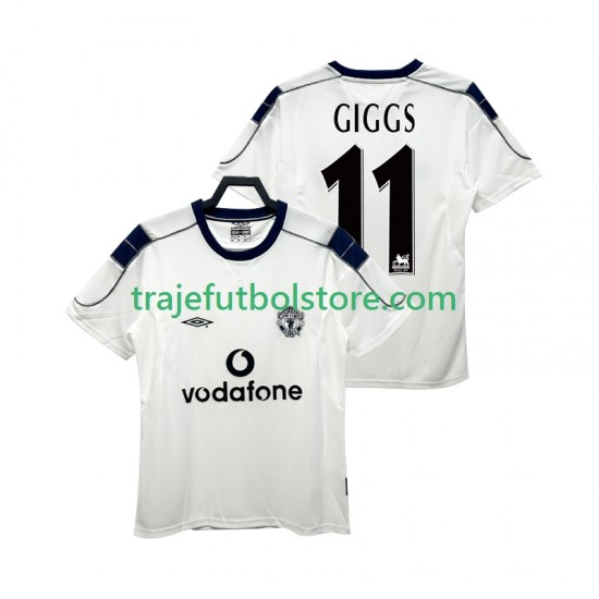 Camiseta 2ª Manchester United GIGGS 11 2000 2001 Retro Hombre Manga Corta