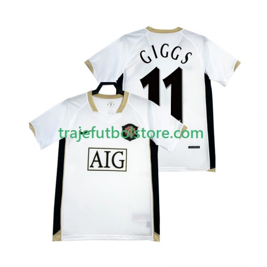 Camiseta 2ª Manchester United GIGGS 11 -2007 Retro Hombre 2006 Manga Corta