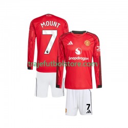 Camiseta 1ª Manchester United Mason Mount 7 Niño 2025-2026 ML