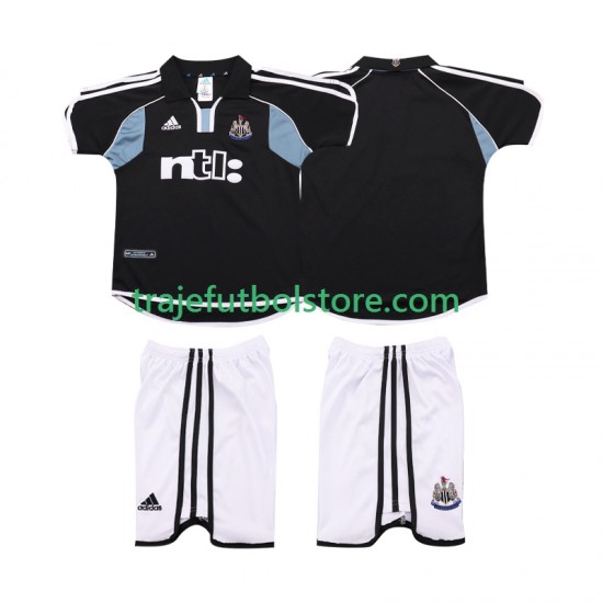 Camiseta 2ª Newcastle United 2000 2001 Retro Niño Manga Corta
