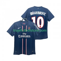 Camiseta 1ª Paris Saint-Germain Ibrahimović 10 2012 2013 Retro Hombre Manga Corta