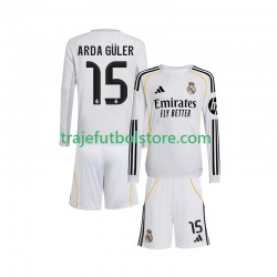 Camiseta 1ª Real Madrid Arda Guler 15 Niño 2025-2026 ML