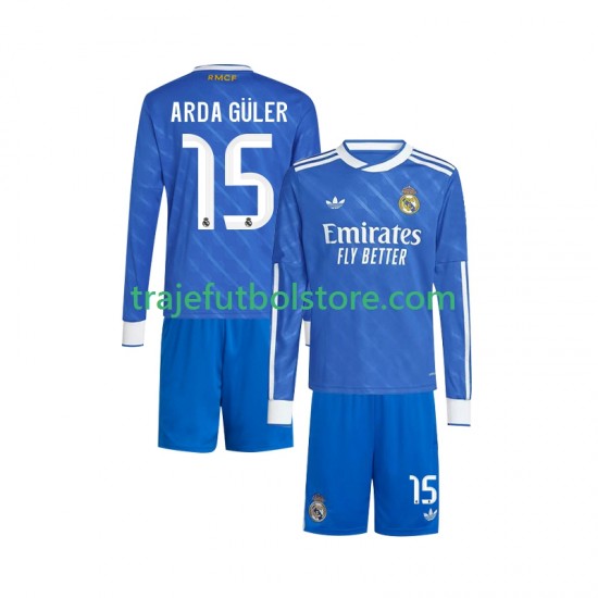Camiseta 3ª Real Madrid Arda Guler 15 Niño 2025-2026 ML