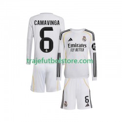 Camiseta 1ª Real Madrid Camavinga 6 Niño 2025-2026 ML