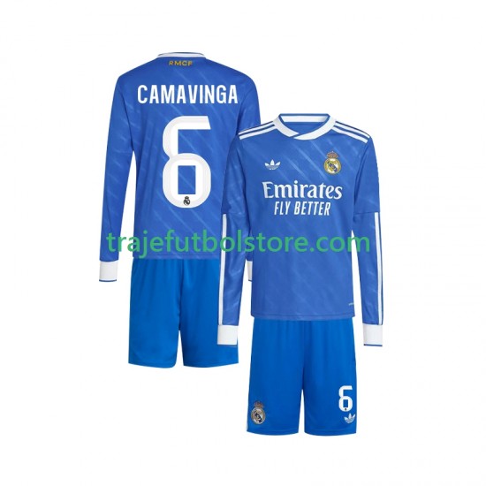 Camiseta 3ª Real Madrid Camavinga 6 Niño 2025-2026 ML