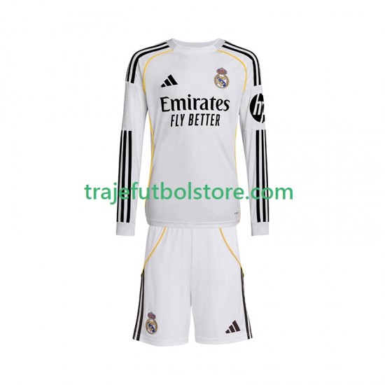 Camiseta 1ª Real Madrid Niño 2025-2026 ML