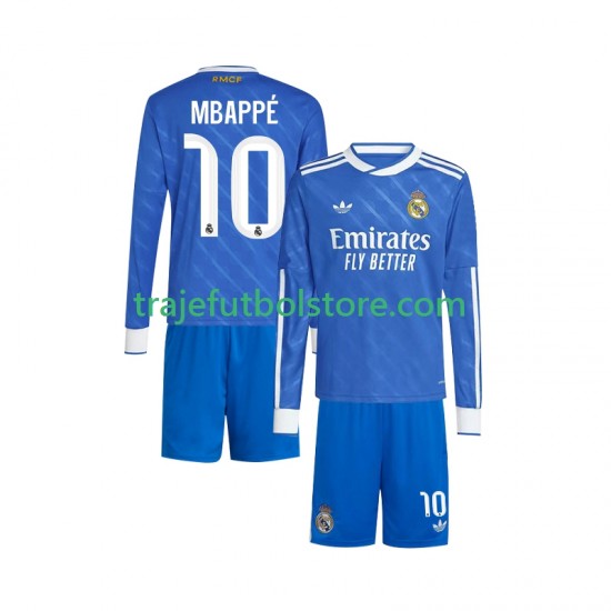 Camiseta 3ª Real Madrid Mbappé Kylian 10 Niño 2025-2026 ML