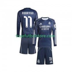 Camiseta 2ª Real Madrid Rodrygo 11 Niño 2025-2026 ML